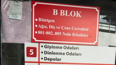 İzmir Eğitim Diş Hastanesi’nin bir bölümünün bulunduğu hizmet binasındaki B