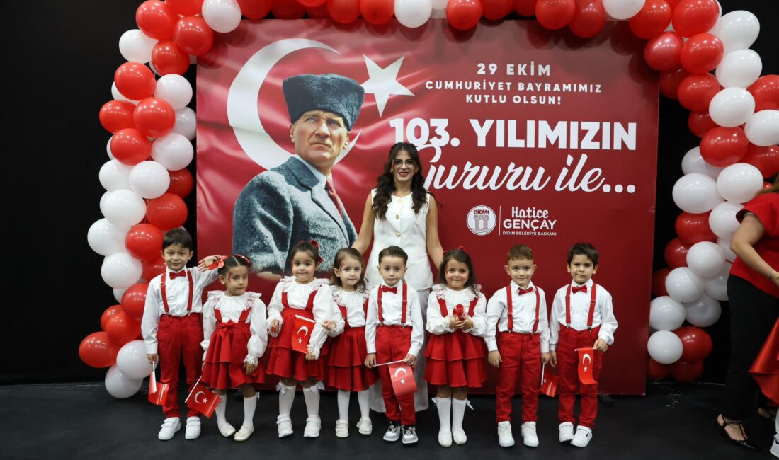 Didim’de miniklerden Cumhuriyet Bayramı kutlaması! Didim Belediyesi Deniz Yıldızları Kreş ve Gündüz Bakımevi’nin minikleri, Cumhuriyet’in